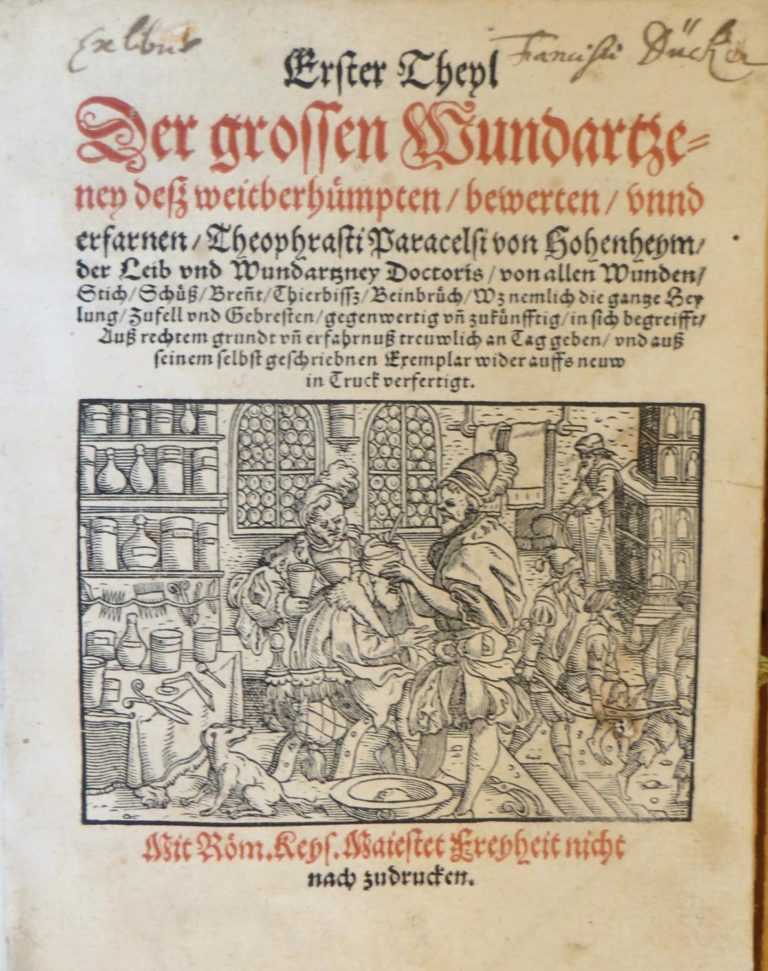 Forsideillustration fra Der grossen Wundartzney fra 1536