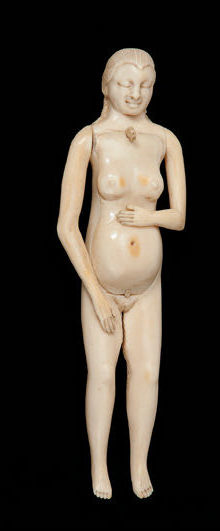 Anatomisk undervisningsmodel af gravid kvinde, Nürnberg, ca. 1700